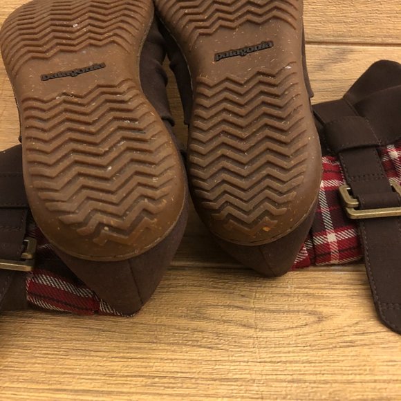 Patagonia brown expresso plaid booties, size 8 - Picture 11 of 12